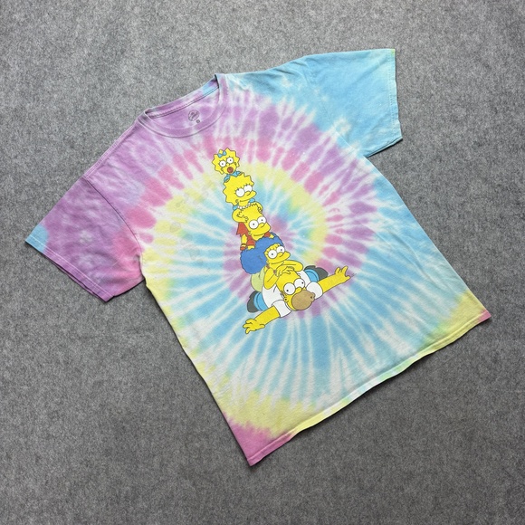 The Simpsons Other - Vintage The Simpsons Shirt Mens Medium Multicolor Tie Dye Family Graphic Tee